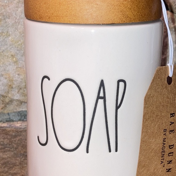 NWT RARE Rae Dunn ADORABLE Tall Soap Dispenser - Picture 4 of 6